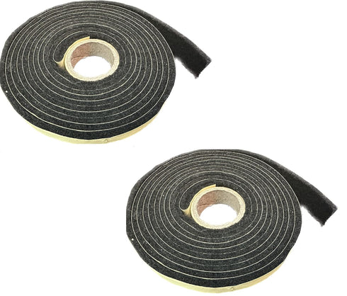 Total Control Black High Temp BBQ Smoker Gasket, Self Stick - Self Stick (1/2" X 1/8" X 7 Feet (2 Pack))...