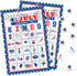 32Players 4th of July Bingo Game – Patriotic Bingo Cards for Kids Adults Independence Day Party Supplies with 24 Caller Chips...