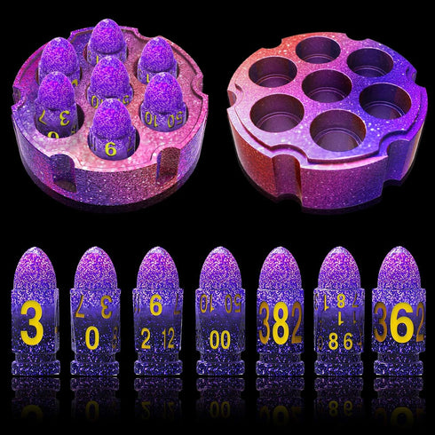 Juome Dice Resin Molds Silicone with Dice Box, DND Dice with Holder Epoxy Resin Molds, Silicone Molds for Epoxy Resin for DIY Dices and Dices Stor...