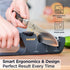 Deiss PRO Knife Sharpener With Adjustable Angle Knob - Handheld Manual Knife Sharpeners for Kitchen Knives, Scissors Sharpener, Pocket Knife Sharp...