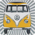 BRISA VW Collection - Volkswagen Drink Glass Cork Coasters with MDF Coating and T1 Bus Campervan Design (4-Piece Set/Samba Stripes/Multicolor)...
