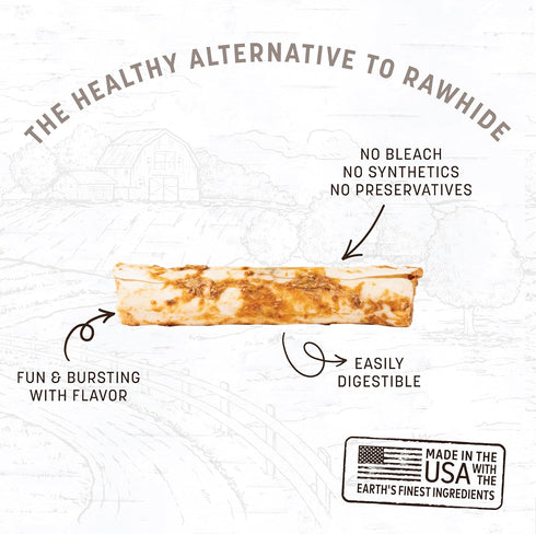 Earth Animal No Hide Medium Venison Flavored Natural Rawhide Free Dog Chews Long Lasting Dog Chew Sticks | Dog Treats for Large Dogs | Great Dog C...
