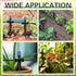 20 Pcs Drip Irrigation Emitters for 1/4 Inch Tubing Adjustable 360 Degree Water Flow Drippers with Stakes for Garden Greenhouse Lawn Watering Syst...