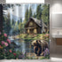 iTapnoom Rustic Bear Shower Curtains, Farmhouse Lake Country Lodge Cabin Fabric Shower Curtain for Bathroom, Camp Woodland Bathroom Accessories De...