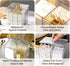 Qtip Holder, Cotton Swabs Holder, Clear Modern Bathroom Organizer, Apothecary Jars with Lids, 3 Grids Separate Vanity Storage Jars for Cotton Ball...