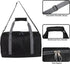 30 Liter, 17 Inch Canvas Duffle Bags for Men and Women – Travel Weekender Overnight Carry-On Shoulder Duffel Tote Bags (Black)...