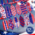 4th of July Dog Ties, 12pcs Independence Day Blue and Red Samll Dog Collar Neck Ties, Handmade Patriotic Day Dog Ties for Small Dogs, Pet Dog Ties...