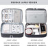 MIRLEWAIY Travel Cords Organizer Case Double-Layer Electronic Accessories Carrying Bag for Charger Cables Adapter USB Sticks Leads Memory Cards, B...