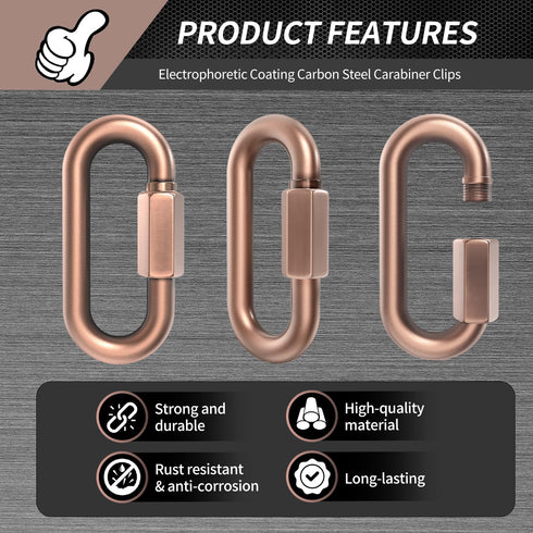 3.5" Chain Quick Links, 1 Pcs 3/8" Marine Grade Screw Chain Links, Large Opening Chain Connector Chain Coupler, 2000 Lbs Capacity...