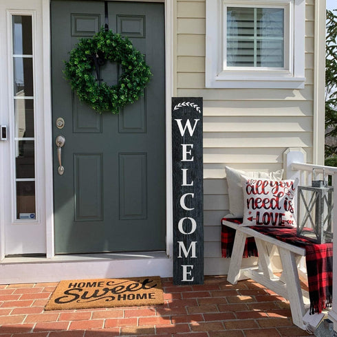 Welcome Stencil with Holiday Stencils for Painting on Wood Reusable, Own DIY Projects, Gifts and More, Easy to Use Large Letter Stencil – Horizont...
