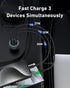 USB C Car Charger, 2Pack 3-Port 67W Dual USB-C & USB-A Phone Car Charger Adapter PD/QC Fast Charging Cigarette Lighter for iPhone 15 14 13 12 11 P...