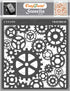 CrafTreat Steampunk Stencils for Painting on Wood, Canvas, Paper, Fabric, Floor, Wall and Tile - Gears Stencil - 6x6 Inches - Reusable DIY Art and...