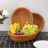 EUSOAR Wicker Basket, 12.2"x 7.9"x 2.8" 3pcs Tabletop Food Serving Baskets Trays, Bread Proofing Basket, Food Fruit Vegetables Sundries Storage Ba...