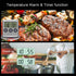 Kitchen Instant Read Meat Thermometer, Digital Candy Cooking Smoker Oven Thermometer, BBQ Timer Clock Grill with Stainless Steel Food Probe, Silve...