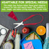 Set of 2 Loop Scissors for Kids Right or Left Handed for Preschools, Schools, Classrooms, Adaptive and Special Needs Children...