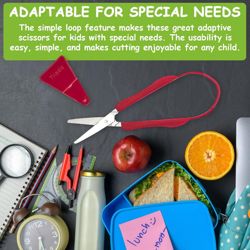 Loop Scissors for Kids with Safety Shield, Right or Left Handed for Preschools, Schools, Classrooms, Adaptive and Special Needs Children (1)...
