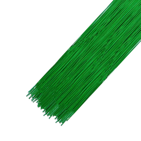 Mandala Crafts 100 PCs Green Floral Wire Stems - Flower Wire for Crafts Flower Arrangement - 16 Inches Florist Wire for Floral Stems 26 Gauge Flor...