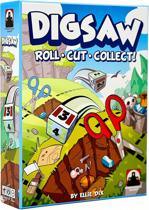 Stronghold Games Digsaw: Roll-and-Cut Archaeology Game - Fun Family Game for Ages 14+ - Plays in 25 Minutes - from The Makers of Terraforming Mars...