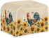 Sunflower Roosters Chickens Toaster Oven Covers for Kitchen Polyester Fabric Quilted Toaster Appliance Dust-proof Cover for Small Appliance Dust C...