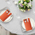 Dark Orange Napkins Hand Towels Disposable, Linen-Feel Dinner Napkins with Prefolded Built-in Flatware Pocket, Guest Paper Hand Towels For Wedding...