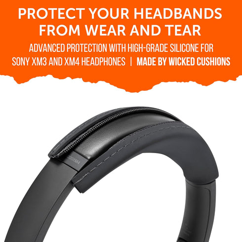 WC BandZ XM3 / XM4 - Silicone Headband Cover for Sony WH1000XM3 & WH1000XM4 Headphones by Wicked Cushions | Enhanced Comfort, Style, & Sweat Prote...