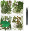 Nuanchu Pressed Flowers Bulk Dried Flower for Crafts, Dried Flower Leave Natural with Tweezer for Resin Mold Scrapbooking DIY (Greenery Style)...