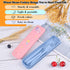 Travel Cutlery Set with Case, Lovely Unicorn Wheat Straw Portable Knife Fork and Spoon Set, Eco-Friendly Reusable Utensils for Lunch Box, Travel, ...