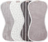 WeeSprout Unisex Organic Towel Cotton Burp Cloths, Set of 4, Four Ultra-Absorbent Layers Keep Clothes Dry, Button Transforms into Baby Bib, Machin...