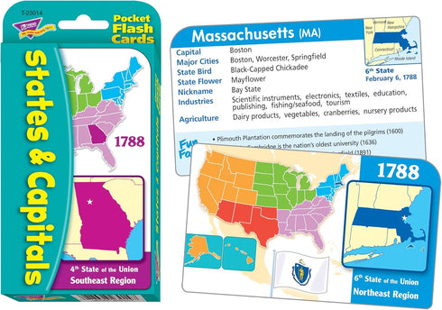 States & Capitals Pocket Flash Cards...