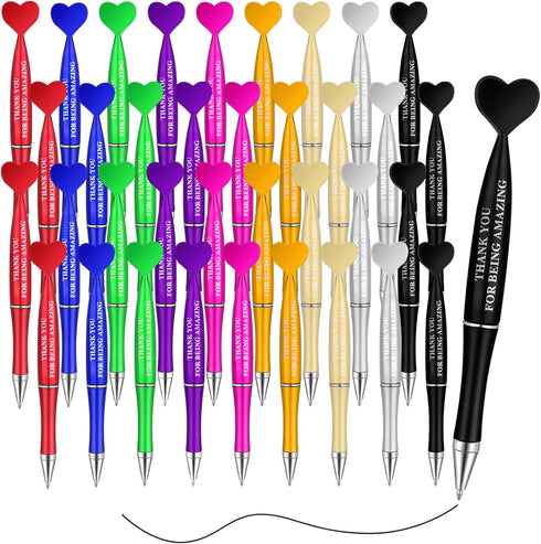 Yeaqee 36 Pcs Appreciation Pens Bulk Inspirational Ballpoint Gifts Thank You for Being Amazing Ballpoint Appreciation Pens for Employee Coworker W...