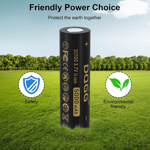 3.7 Volt 2??1??7??0??0 Rechargeable Battery 5??00??0mAh Battery 2 Pack Large Capacity Batteries for LED Flashlight, Headlamps, etc...