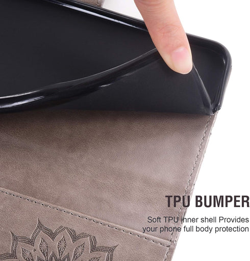 Phone Case for Motorola Moto Z3 / Z3 Play Wallet Cases with Tempered Glass Screen Protector Leather Magnetic Flip Cover Card Holder Stand Cell Acc...