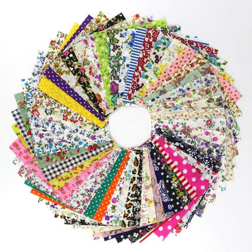 60 Pcs 4" x 4"(10cm x 10cm) Assorted Craft Fabric Bundle Squares Patchwork Fabric Sets for DIY Sewing Scrapbooking Quilting Dot Pattern...