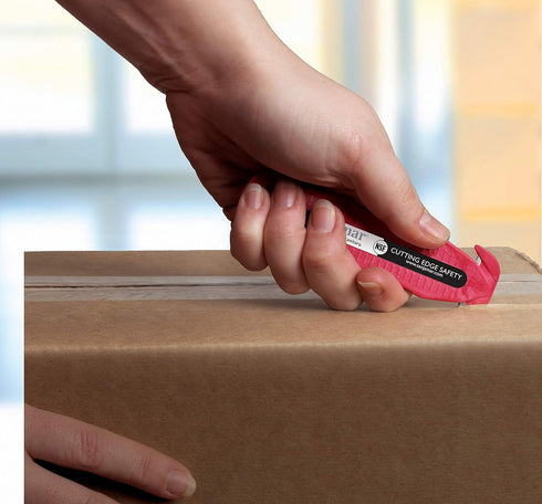 San Jamar KK401YL Klever Kutter Safety Box Cutter Knife, Yellow...