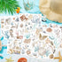 Dispowreath 16 Sheets Ocean Boho Rub on Transfers Stickers Mixed Sea Life Rub on Transfers for Crafts Fish Starfish Decor Furniture Decals for DIY...