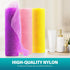 UJFQBH 3 Pieces African Net Sponge Long Bath Sponge Exfoliating Shower Body Scrubber for Daily Use, Terrific for Smoother Skin - Back Scrubber for...