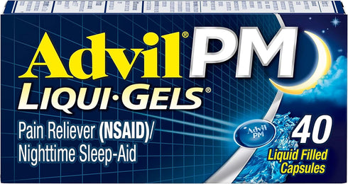 Advil PM Liqui-Gels Pain Reliever and Nighttime Sleep Aid, Pain Medicine with Ibuprofen for Pain Relief and Diphenhydramine HCL for a Sleep Aid - ...