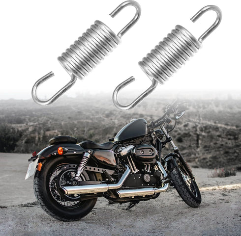 X AUTOHAUX 2pcs 6cm Length Silver Tone Plated Steel Motorcycle Brake Pedal Return Spring for Suzuki...