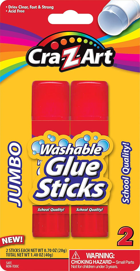 Cra-Z-art Jumbo Washable Glue Sticks, 2-Count (11306N-48)...