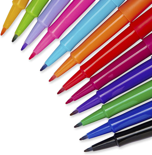 Paper Mate Felt Tip Pens Flair Marker Pens, Medium Point, Assorted, 24 Count...