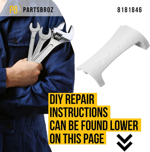 WP8181846 8181846 Whirlpool Washer Door Handle Duet Washing Machine Replacement Model GHW9150PW4 GHW9100LW2 GHW9100LW1 GHW9150PW1 GHW9200LW GHW9300PW4 GHW9400PW4 GHW9150PW3