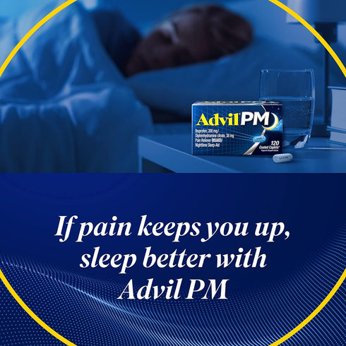 Advil PM Liqui-Gels Pain Reliever and Nighttime Sleep Aid, Pain Medicine with Ibuprofen for Pain Relief and Diphenhydramine HCL for a Sleep Aid - ...