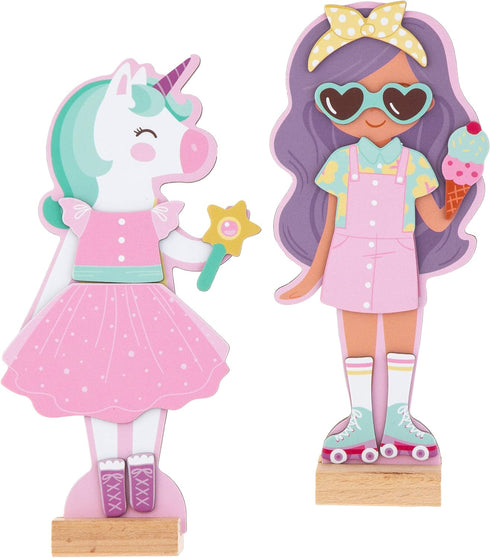 Stephen Joseph, Magnetic Dress Up Doll Unicorn and Princess...