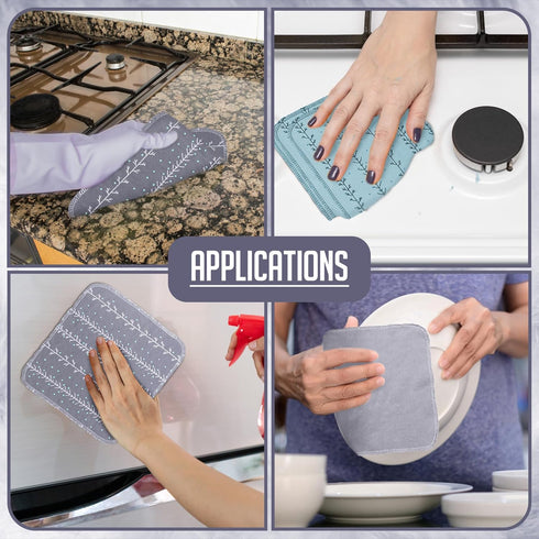 15 Pack Reusable Paper Towels Washable - Size 10 x 10 inch - Reusable Napkin Cleaning Towels Kitchen Towels Made of 100% Cotton - Durable Absorben...