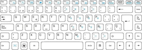 Perixx PERIBOARD-407W ES Mini Teclado USB - Teclas Tipo Chiclet - Blanco - QWERTY Español...
