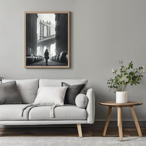 Posterizer 1 pcs-black and white photo-classic urban Manhattan scene 2-Photography Art Gift for Women, Fashionistas, Designer Fashion Fans- unfra...