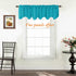 Turquoize Teal Valance Curtains for Kitchen Blackout Thermal Insulated Solid Window Curtain Valance Rod Pocket Scalloped Short Window Valance Curt...