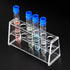 Acrylic Test Tube Holder Rack for 10ml Centrifuge Tubes Clear?Holds 13-16mm Tubes (10ml, 6 Wells)...