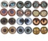 10 Pairs Glow in the Dark Glass Animal Eyes 25mm Round Dome Glass Cabochons Flatback for DIY Craft Clay Eyes...