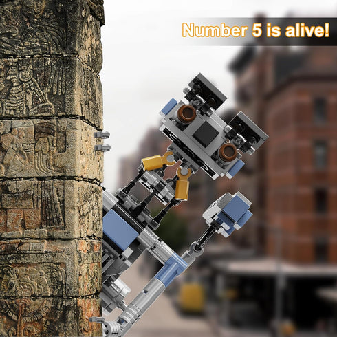 370 Pieces Johnny 5 Robot Building Set, Short Open Circuit Johnny Five Robot Model Toys, Compatible for Lego, Educational Gift Set for Ages 8-14 B...